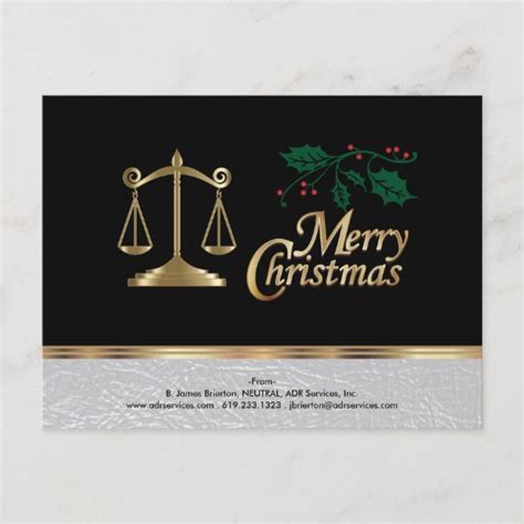 Lawyer Business - Merry Christmas Holiday Postcard | Zazzle.com