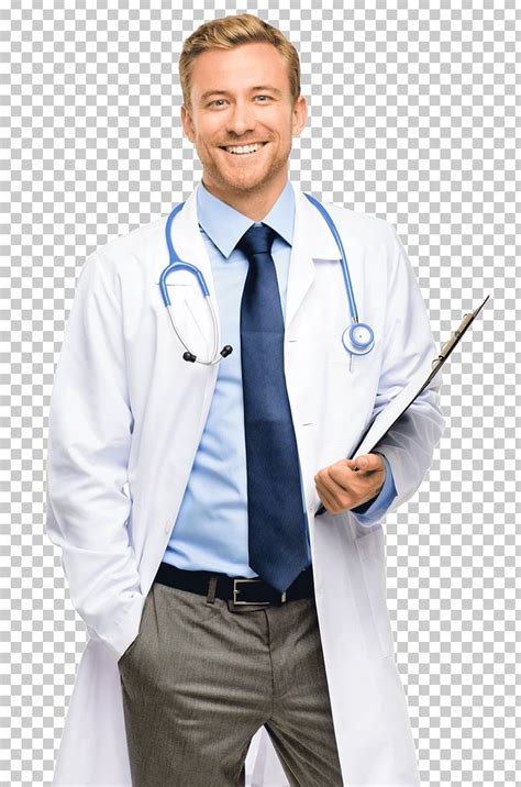 a man in a white coat and tie holding a clipboard with a stethoscope on it