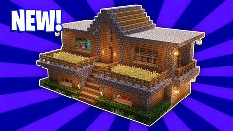 Minecraft House Tutorial : (#17) Large Wooden Survival House (How to ...