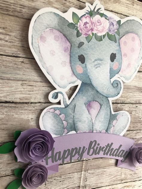 Elephant Cake Topper Elephant Topper Cake Topper | Etsy