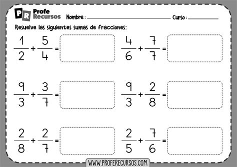 Ejercicio De Suma I Restas De Fracciones Diferente Denominador Fraccion ...