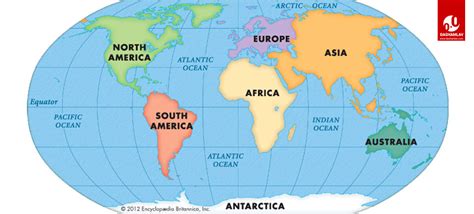 Continents of the World: Map, Area, Countries, Population