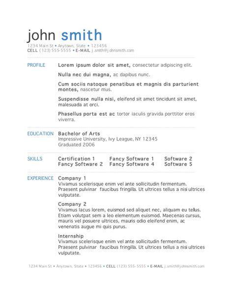 89 Best yet Free Resume Templates for Word | Designzzz