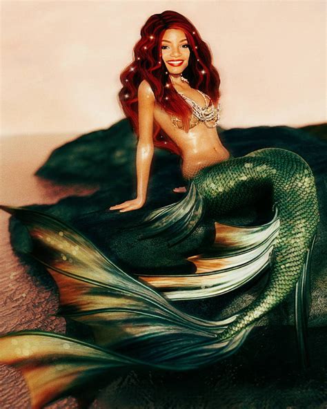 Halle Bailey as Ariel by hemely12 on DeviantArt