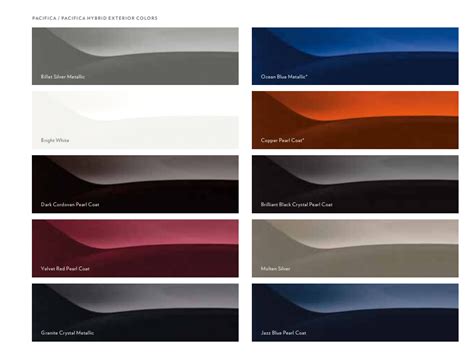 Paint Colors 2024 Chrysler Pacifica Colors Online - Aurore Shannen