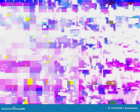 Digital Noise Background Glitch Screen, Pink Stock Illustration ...