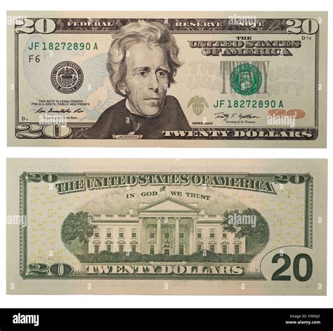 Twenty dollar bill, back and front Stock Photo - Alamy