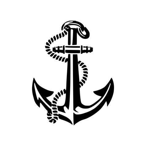 Navy Anchor Logo Black And White