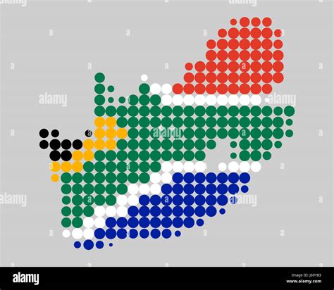 map and flag of south africa Stock Photo - Alamy