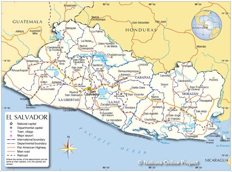 Political Map of El Salvador - Nations Online Project