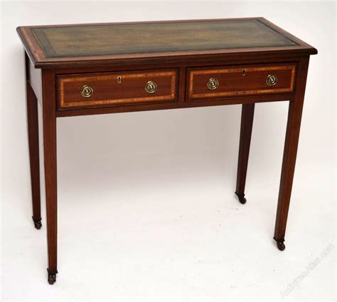 Antique Edwardian Inlaid Mahogany Writing Desk - Antiques Atlas