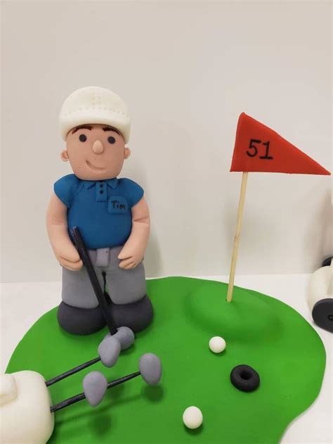 Golf Birthday Cake Topper Golfer cake topper Fondant Golf | Etsy