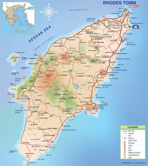 Map of Rhodes island - Rhodesinfo.gr | Rhodes Travel Guide