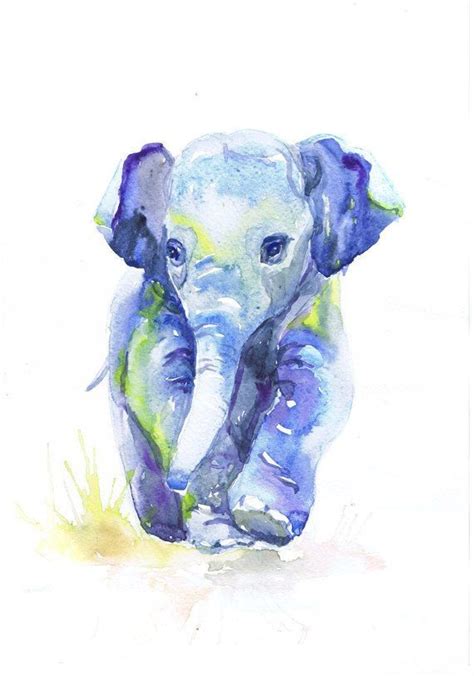 48 best Watercolor Elephants images on Pinterest | Paint, Pretty ...