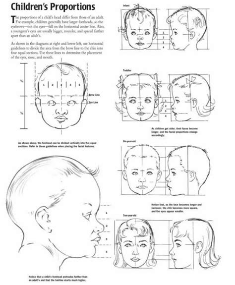 Proportions of Children, Infant, and Baby Heads Reference Sheets - How ...