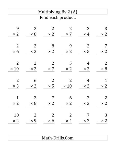 Free Printable Multiplication Practice Sheets