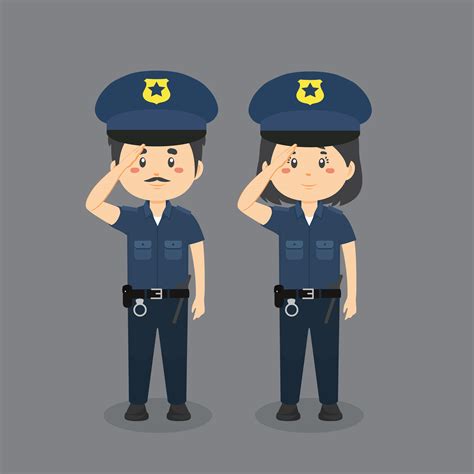 Police Character Set 1395269 Vector Art at Vecteezy