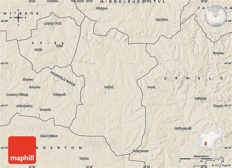 Shaded Relief Map of BETHAL