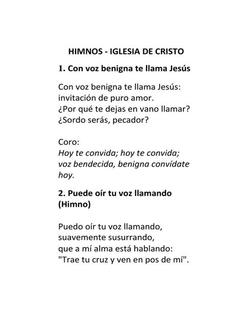 Himnos Iglesia de Cristo | PDF | Cristo (título) | Jesús