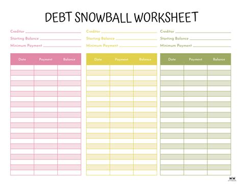 Debt Snowball Spreadsheet Template - prntbl.concejomunicipaldechinu.gov.co