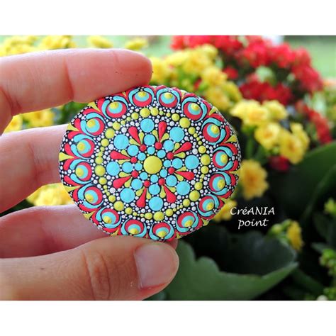 Mandala painting Dot painting Hand painted rock Dot mandala - Inspire ...