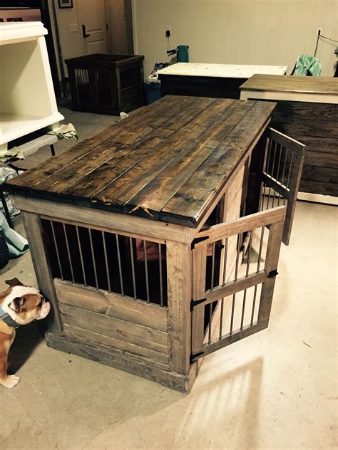 Handcrafted dog kennel and dog crate. Custom dog kennel. Wooden dog ...