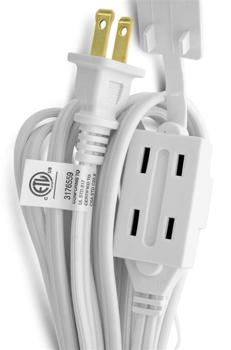 Power Extension Cord, GearIT 12 Feet 3 Outlet Extension Cord Power ...