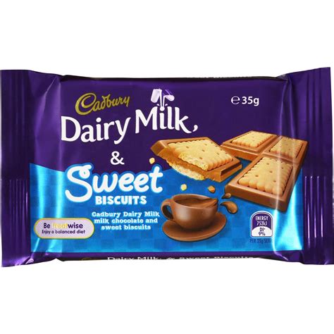 Cadbury Dairy Milk & Sweet Biscuits 35g bar | Woolworths