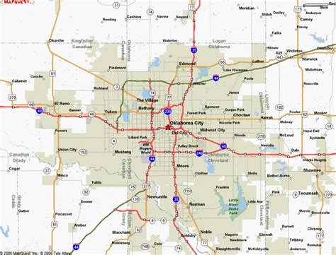 Oklahoma City Map - ToursMaps.com