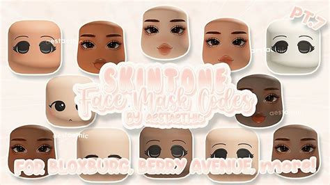 NEW SKIN TONE FACE MASK CODES for Bloxburg & Berry avenue PT.7! #roblox ...