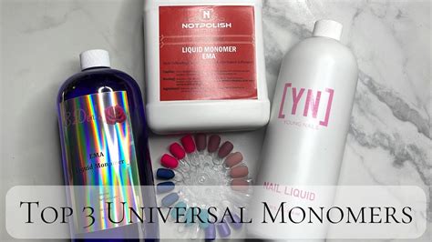 3 BEST ACRYLIC MONOMERS | UNIVERSAL ACRYLIC MONOMER | NAILTOBER DAY 7 ...