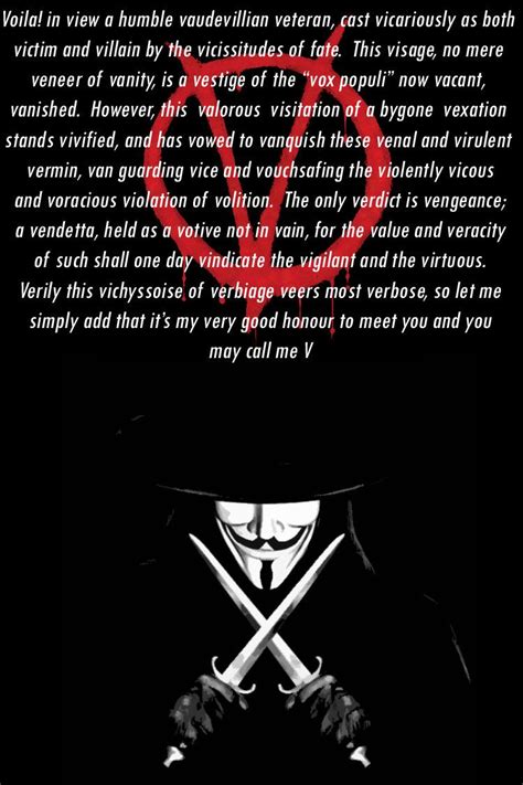 V for Vendetta | V for vendetta quotes, Vendetta quotes, V for vendetta