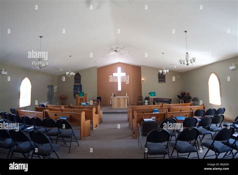 Small town church interior, church, cross, religious Stock Photo - Alamy