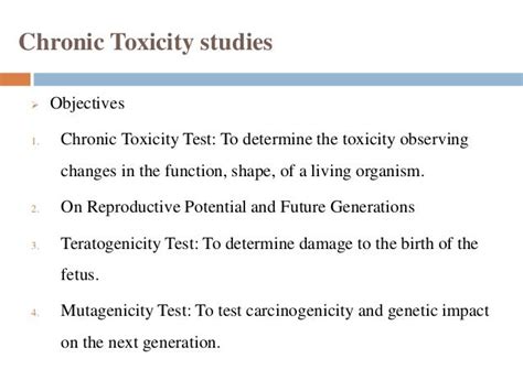 chronic toxicity studies