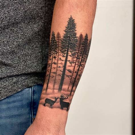 Top 75+ Best Tree Silhouette Tattoo Ideas – [2021 Inspiration Guide ...