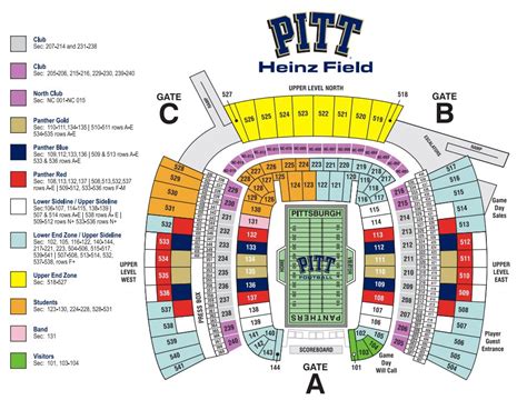 heinz field seating chart