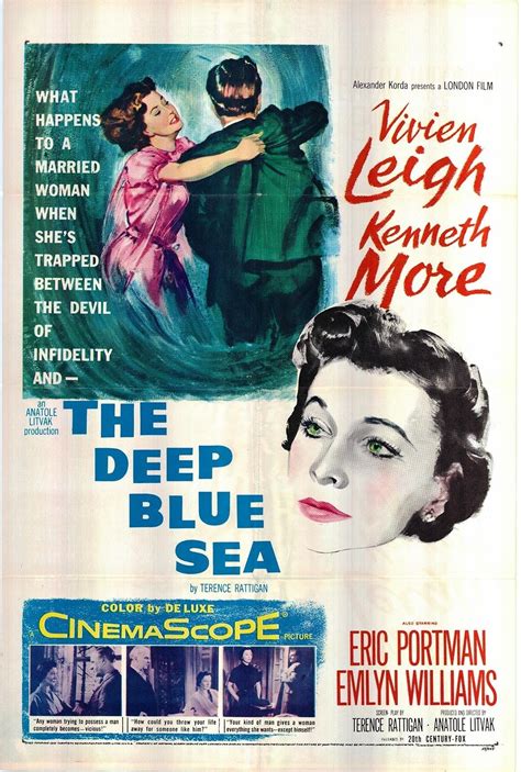 The Deep Blue Sea Original 1955 One Sheet Movie Poster in 2022 | Deep ...