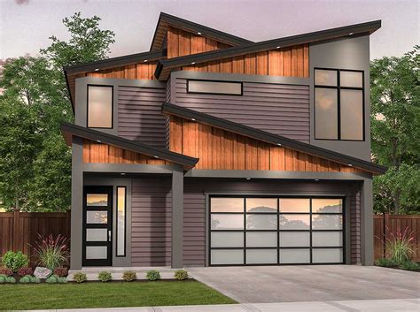 Edgy Modern House Plan with Shed Roof Design - 85216MS | Architectural ...