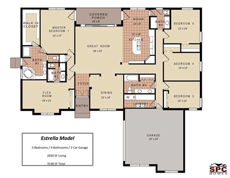 1 Storey 4 Bedroom House Plan | Printable Templates Free