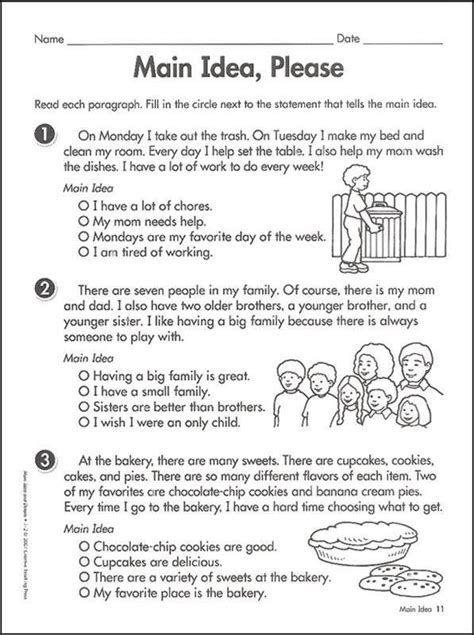 Main Idea And Key Details Worksheet 2nd Grade ~ Pdf Online Worksheet ...