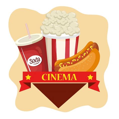 Free Vector | Delicious cinema food menu