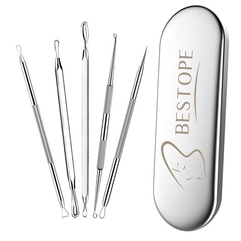 BESTOPE Blackhead Remover Pimple Popper Tool Kit Acne Comedone Zit ...