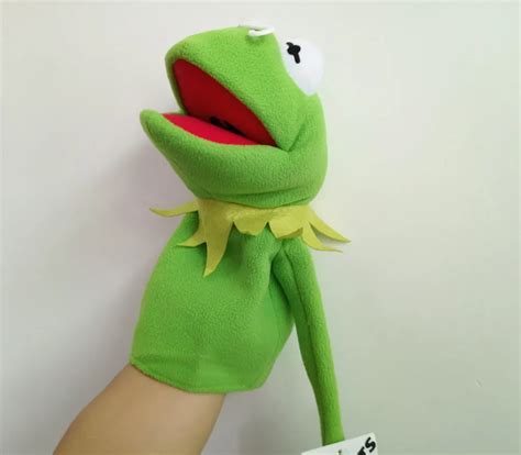 Rare The Muppets Puppet Kermit Frog Plush 40cm Hand Puppets Baby Kids ...