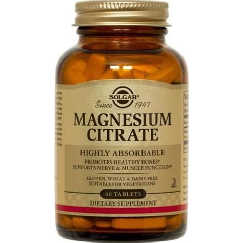 Solgar Magnesium Citrate Tablets, 60 Ct - Walmart.com - Walmart.com