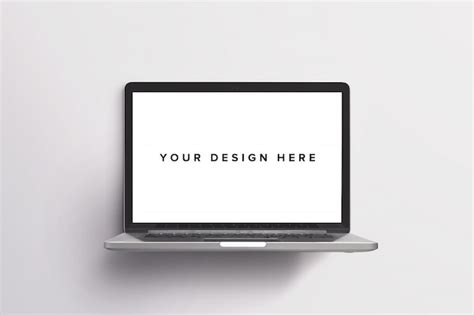 Free PSD | Laptop mockup on white