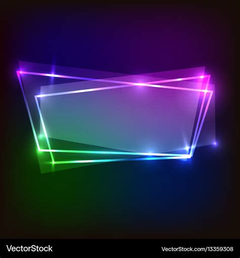 Abstract colorful banner neon background Vector Image