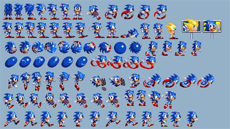 some edited classic sonic sprites. by TheGoku7729 on DeviantArt