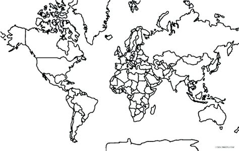 Coloring World Map Printable