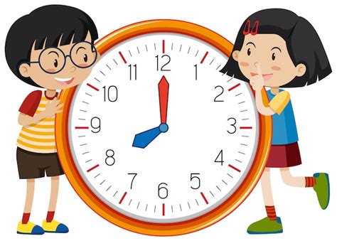 Plantilla de reloj de niños lindos | Vector Gratis