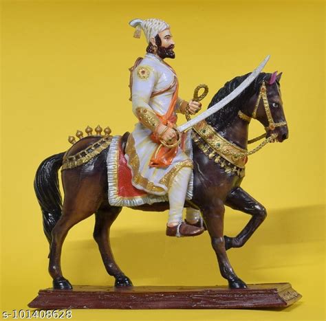 Chhatrapati Shivaji Maharaj Murti on Horse 12 inch at ₹ 3500 | Marble ...